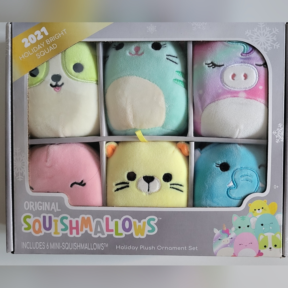 2021 Squishmallows Holiday Bright Squad Plush Set - Multicolor